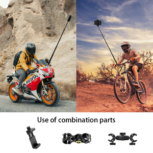 Perche à selfie extensible Hongdak pour guidon de moto, support réglable pour caméra GoPro <span class=keywords><strong>DJI</strong></span> Insta360 One R - Product Image 3