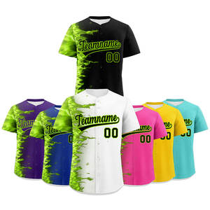 Özelleştirilmiş yüksek kaliteli kentsel degrade renk tasarım beyzbol formalar yetişkinler ve gençlik için nefes baskılı artı boyutu seçeneği - Product Image 1