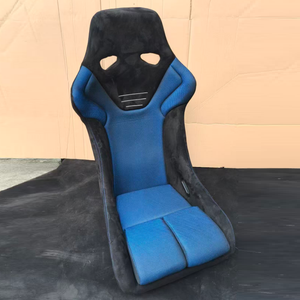 Asiento Deportivo Personalizable Tipo <span class=keywords><strong>Recaro</strong></span> de Gamuza con Respaldo de Fibra de Carbono, Compatible con <span class=keywords><strong>Renault</strong></span> Megane RS, Clio RS y Otros Autos - Product Image 2