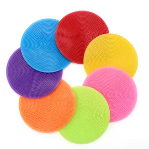 Silicone Body Scrubber Esponjas Cozinha Lavagem Prato Limpeza Multi-Funcional Dupla Face Lavagem Duche Scrub