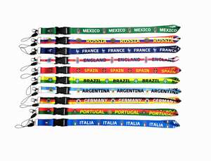 Dünya kupası milli takımı için futboldan ilham alan uzun boylu Polyester kordon telefonlar için kimlik rozetleri kameralar - Product Image 6