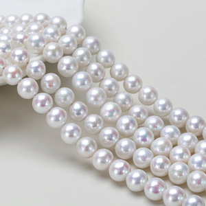 Collar de Perlas de Agua Dulce Naturales Blancas Australianas de 8-9 mm, Suministro Directo del Fabricante, para Mamá - Product Image 1