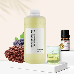 Huile de pépins de raisin non raffinée pressée à froid huile végétale pour huiles essentielles visage peau cheveux hydratant fabrication de savon