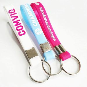 Porte-clés en silicone personnalisé, gaufré et coloré, avec votre logo – Vente en gros à prix réduit - Product Image 1