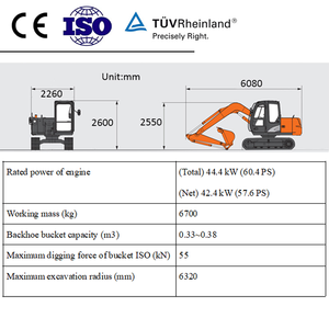 Mini excavatrice d'occasion Hitachi ZX70 à haut rendement en bon état Importation japonaise Prix bas 7 tonnes Poids en ordre de marche - Product Image 4