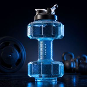 Bouteille d'eau de sport en plastique sans BPA de 2,2 L avec poignée, gourde d'hydratation anti-fuite pour le fitness et l'entraînement en plein air - Product Image 1