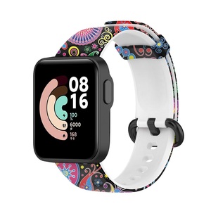 Correa de pulsera deportiva para reemplazo de <span class=keywords><strong>reloj</strong></span> Redmi para Xiaomi Mi Watch Lite banda de <span class=keywords><strong>reloj</strong></span> de silicona impresa colorida suave - Product Image 2
