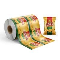 Film en rouleau personnalisé en PET imprimé, résistant à l'humidité, pour chips et snacks, film alimentaire stratifié haute barrière pour machine automatique