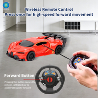 Coche Robot Transformable con Control Remoto 2 en 1, Coche Deportivo con Luces LED que se Activan al Impacto