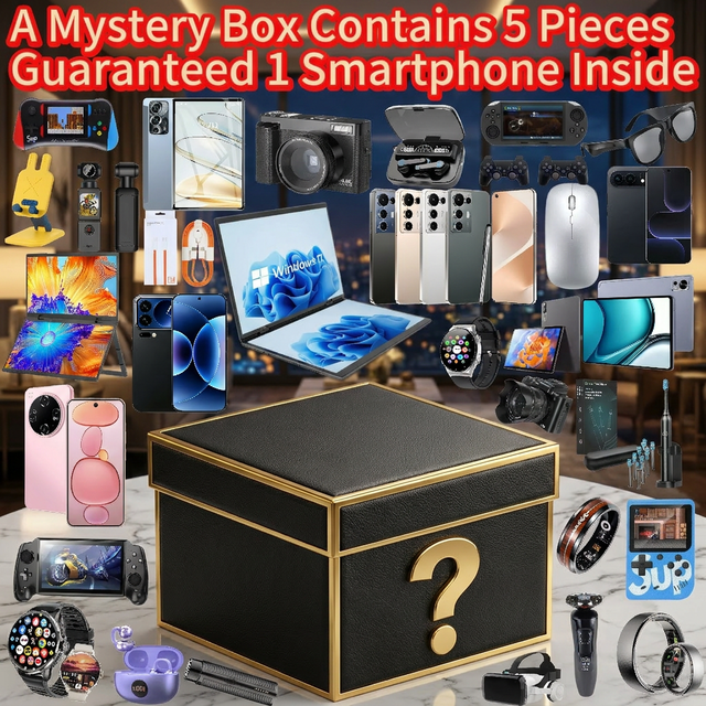 Guaranteed Smartphone Inside 5Pcs Mystery Box Electronics High Value Surprise Blind Box With Smartwatch Headphone Gaming Console