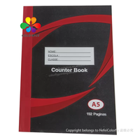Impression d'usine de livres de compteur scolaire A5 a4 quire 2 3 4 livres de compteur à couverture rigide en Chine