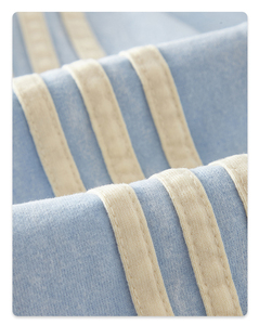 Camiseta de Manga Longa Personalizada para Crianças, Fabricantes Atacadistas, 100% Algodão, Design Listrado, Lavagem Vintage, 285G - Product Image 4