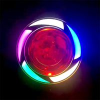 U7 noir moto projecteur LED phares 25W, 3000LM plusieurs yeux d'ange lumière stroboscopique système d'éclairage universel de moto