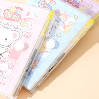 Carnet de notes mignon sur le thème des animaux spatiaux avec stylo, 92*128mm, 64 feuilles, 80gsm, couverture souple, format poche, papeterie pour enfants, vente en gros DEPAI