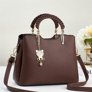 Sac fourre-tout multifonctionnel à bandoulière pour femme, en PU, forme carrée, avec fermeture éclair et pompon, doublure en polyester, idéal pour le quotidien – Collection populaire 2026 - Product Image 6