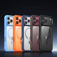 Étui de téléphone portable magnétique antichoc en TPU mat transparent et PC pour iPhone 18 17 Pro Max 16 15, emballage personnalisé