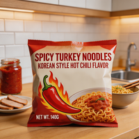 Nouilles Udon épicées à la dinde instantanées, nouilles pratiques pour une restauration rapide