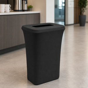 Custom Fabric Trash Can Cover Stretch Waste <b>Bin</b> Cover with Logo Printing for Commercial Venue Applications - Product Image 1