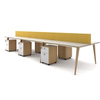 Moderne 2 4 6 personnes Postes de travail de bureau pour personnel ouvert Table de bureau modulaire convertible avec panneau en bois pour bureau Villa Meubles