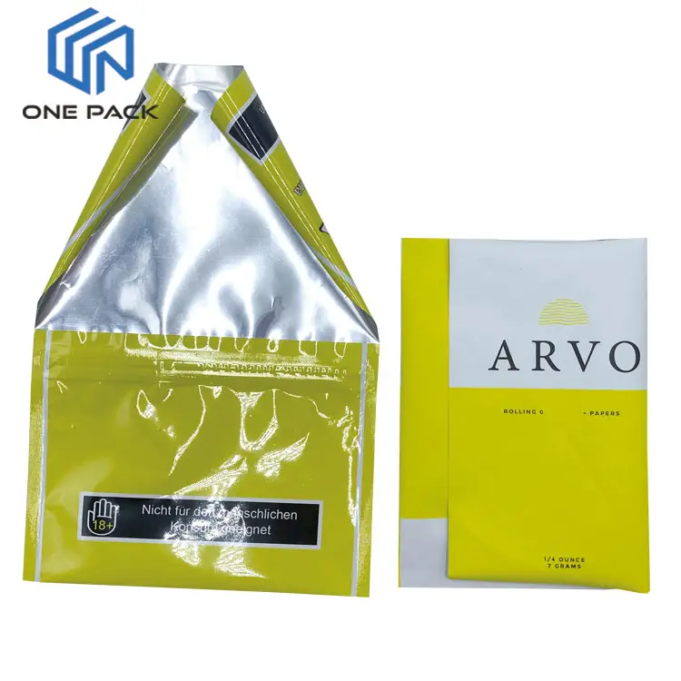 free samples 7g Customized Printed cigar Roll Tobacco Leaf Packaging Bag Aluminum Foil Pouch with resealable zipper