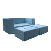 Ensemble de canapé-lit modulaire avec housse amovible et lavable, design moderne pour les salons d'appartements et d'hôtels