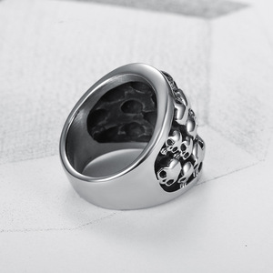 Aceworks Punk Gothic Style Geometric Rose Gold Plated Men's Trendy Stainless Steel <b>Statement</b> <b>Ring</b> | Durable Jewelry - Product Image 4