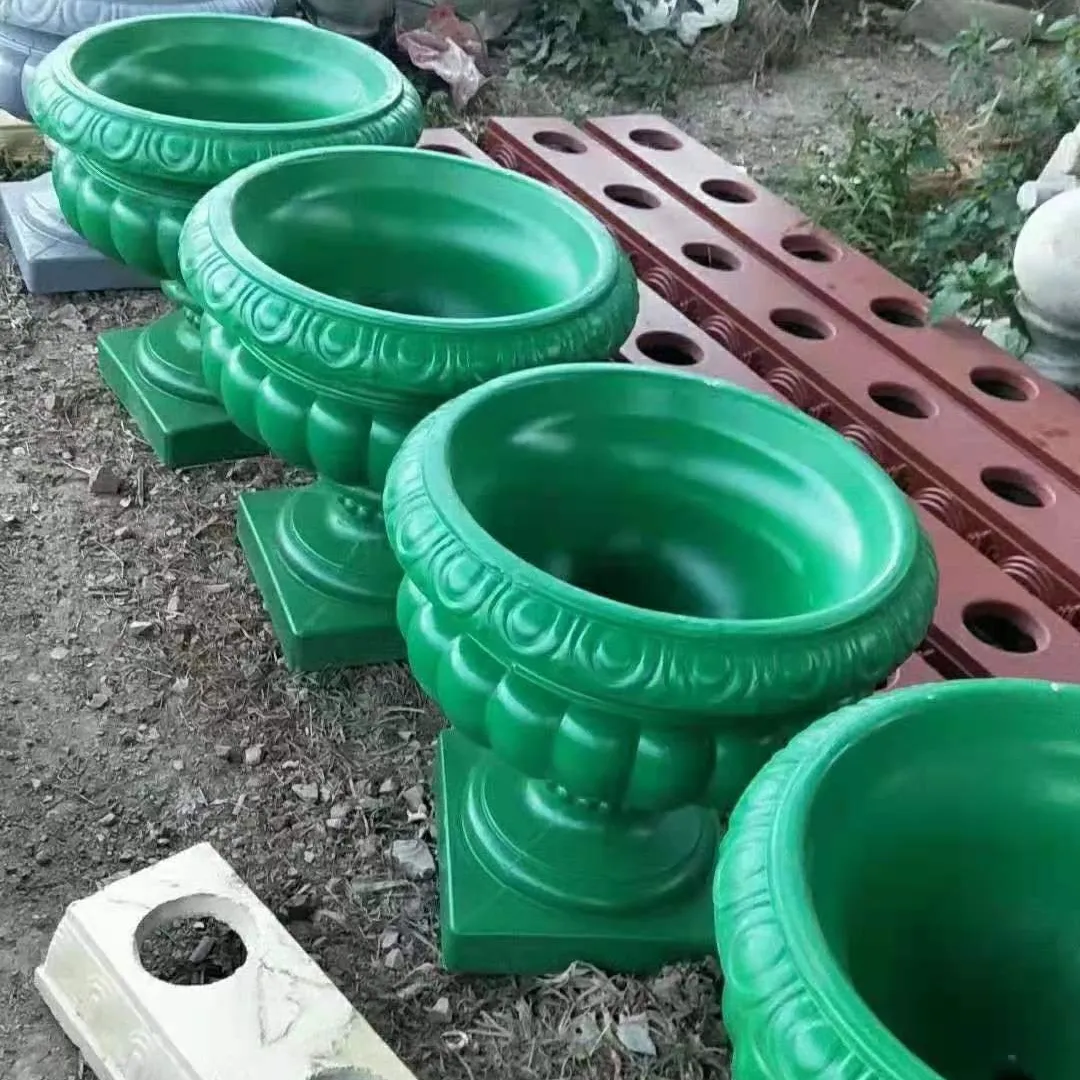 Precast outdoor garden cement planter flower pot plastic molds for concrete decorative