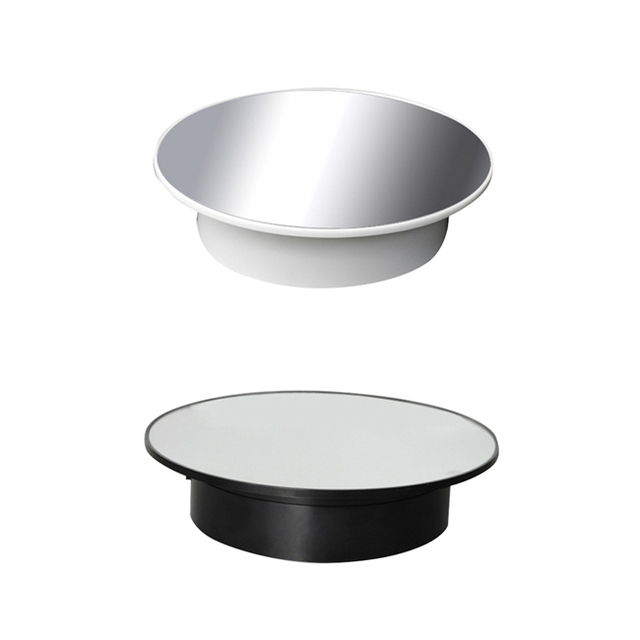 Hot Sales 25cm Mirror Glass Top Rotating Rotary Display Stand Electric Turntable Show Holder for Crystal Watch Jewelry Camera