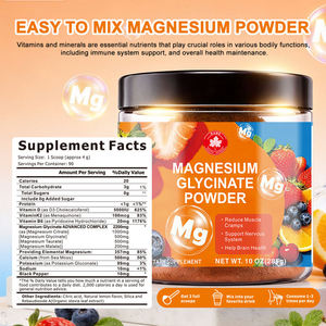 Poudre de glycinate de magnésium, complément minéral avec vitamines D3, K2, B6, pour le sommeil et la relaxation musculaire, emballage personnalisé pour adultes au quotidien - Product Image 4