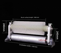 Brosse industrielle sur mesure sans moteur, brosse à rouleaux pour nettoyeur de convoyeur à bande, pour ciment, charbon, sable et carrières