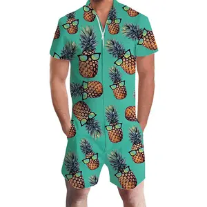 New in áo liền quần người đàn ông Rompers tùy chỉnh in Jumpsuit Playsuits & bodysuit bông polyester onesie mùa hè mềm dành cho người lớn