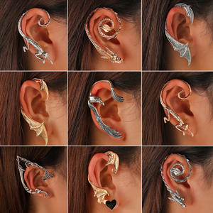 Pendientes de Oreja con Diseño de Dragón, Murciélago y Águila, Estilo Nórdico Tradicional, Material de Aleación, Joyería, Proveedor de Pendientes - Product Image 2