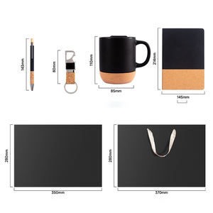 Coffret de carnets minimalistes chinois modernes IStapromo – Journal vintage avec dos en liège et personnalisation du logo pour souvenirs d'entreprise - Product Image 2