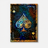 Impression murale de poker As de Pique, image de carte à jouer pour salle de jeux, casino, bar lounge, décoration intérieure contemporaine