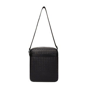 Bolso Bandolera de Piel Sintética PU de Lujo para Hombre, Cierre de Cremallera, Tamaño Pequeño, Impermeable, Diseño Trenzado Vintage - Product Image 4