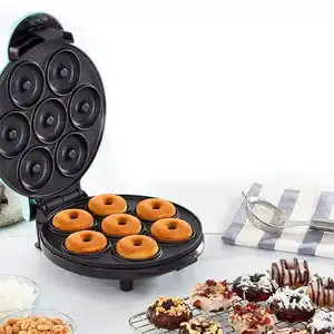 Mini machine électrique de fabrication de beignets et gaufres à surface antiadhésive pour petit-déjeuner pratique à petite échelle