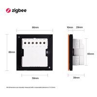 Interrupteur intelligent Zigbee Orange en aluminium aviation avec panneau imitation bois 1/2/3/4/6 gangs, compatible fil neutre et fil sous tension, pour domotique