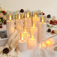 Bougies LED en plastique PS à piles, effet flamme dansante, pour décoration de mariage et de fête