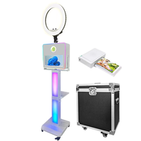 Cabina de Fotos Inteligente con Pantalla Táctil de 15.6 Pulgadas para Eventos de Boda, con Opción de Cámara, Logotipo Personalizado, Cabina de Fotos Selfie, Cabina de Fotos DSLR