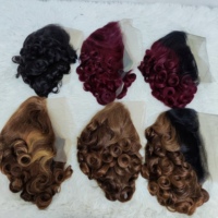 Promotion 13,8 USD Perruques Courtes Ondulées Cheveux Humains Vierges Perruques Frontales 13x4 Vente en Gros Usine Pas Cher 1BT99J
