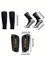 3 pièces/ensemble ODM/OEM conception d'arc anti-collision absorption des chocs manchons de jambe de mollet protège-tibias chaussettes de football à compression de mollet