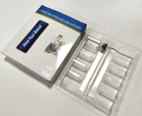 Boîte à médicaments personnalisée avec logo, en matériaux recyclés, étanche, pour 2ml/3ml/10ml, étiquette, boîte à peptides, 1 paquet, 2 flacons, plateau en carton pour pilules