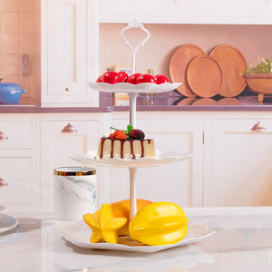 Soporte de Pastel de 3 Niveles, Plástico, para Servir <span class=keywords><strong>y</strong></span> Exhibir Frutas, Postres, Tartas, para Bodas - Product Image 4