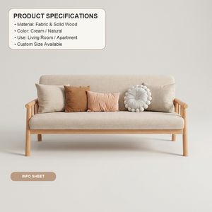 Sofá Moderno Nórdico Japandi <span class=keywords><strong>de</strong></span> Chenilla con Relleno <span class=keywords><strong>de</strong></span> Esponja, Color Blanco Crema, Ahorro <span class=keywords><strong>de</strong></span> Espacio para Apartamentos Pequeños, Juego <span class=keywords><strong>de</strong></span> Sala <span class=keywords><strong>de</strong></span> Estar <span class=keywords><strong>de</strong></span> 2 y 3 Plazas - Product Image 4