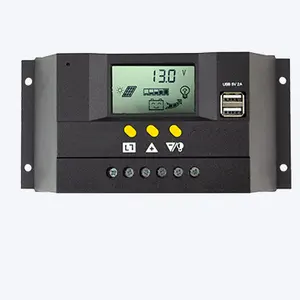 Controlador solar de 12v/24v, controlador de carregamento CM30-30A pwm, usb duplo, fora da rede, casa