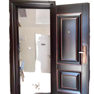 Porte d'entrée en acier traditionnelle Qifan avec design antivol, style battant, surface finie, utilisation extérieure - Product Image 1