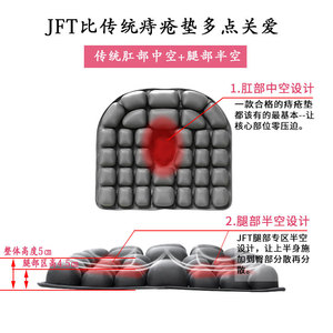 เบาะรองนั่งแบบเป่าลม JFT ทำจากวัสดุ TPU ช่วยรองรับสะโพก สำหรับเก้าอี้สำนักงาน สีพื้น มีสิทธิบัตร - Product Image 5