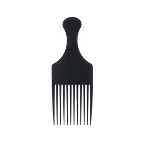 Peignes <span class=keywords><strong>afro</strong></span> professionnels noirs à dents larges avec manche en plastique pour hommes, marque privée, vente en gros pour salon de coiffure - Product Image 3