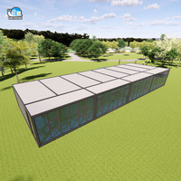 Maison en verre pour véranda Maison en conteneur préfabriquée pour l'extérieur Serre en verre Maison en conteneur pour magasin préfabriquée