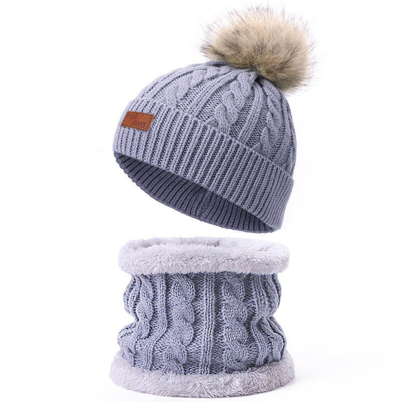hat+scarf 1ball-gray
